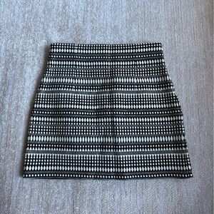 Zara Black and White Mini Skirt